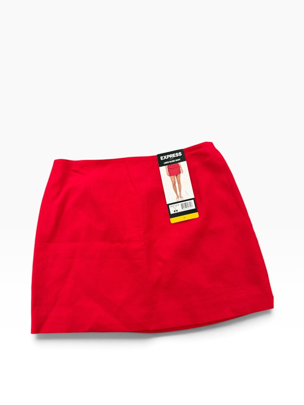 Express Bright Red Mini Skirt - Straight Silhouett-M